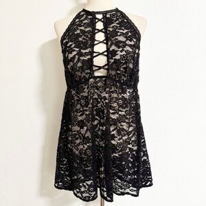 Adore Me Loraina Sheer Lace Babydoll Chemise